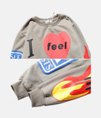 Feel Ghosts Sweatshirt – material: Premium Cotton & Polyester Design: Foam Print | Fit type: – LUX VERSE Luxury Designer Fashion Outlet