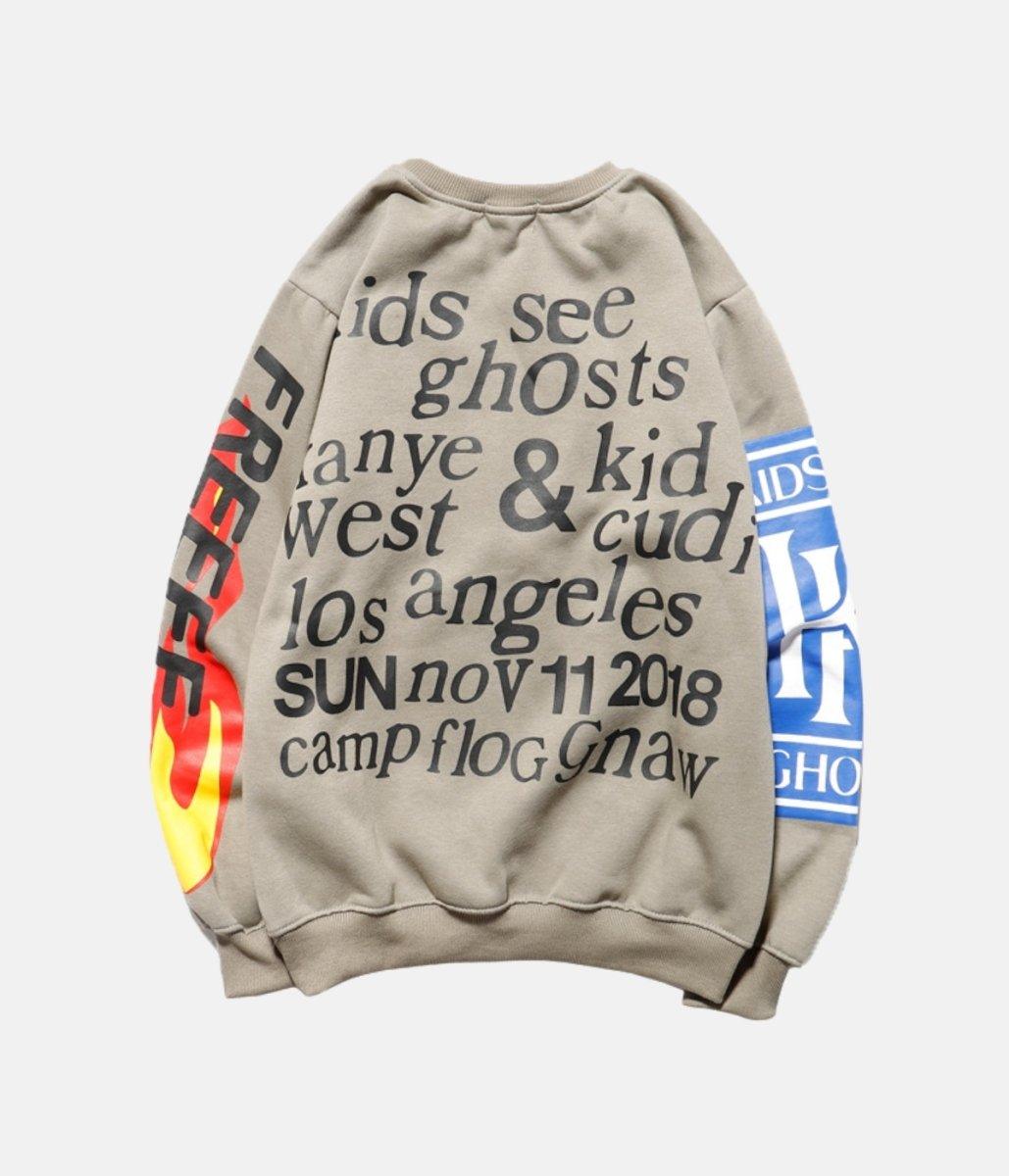 Feel Ghosts Sweatshirt – sIZE (cm) Lenght Bust Shoulder Sleeve M 68 104 45 62 L 70 106 47 64 XL 72 108 49 66 – LUX VERSE Luxury Designer Fashion Outlet