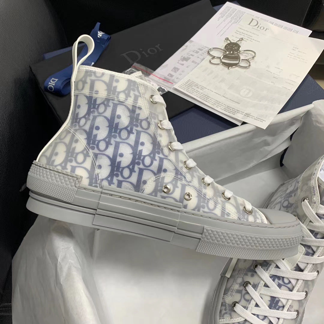 B23 High-Top Blue Oblique Sneakers
