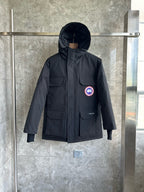 Black and White Parka - Men's