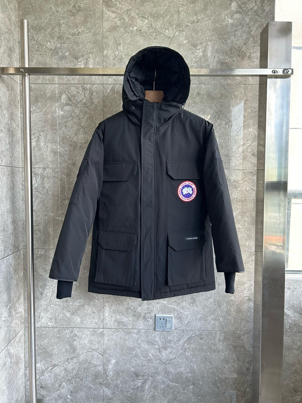 Black and White Parka - Men's