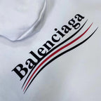 White Cotton Chest Logo Pullover - Men's