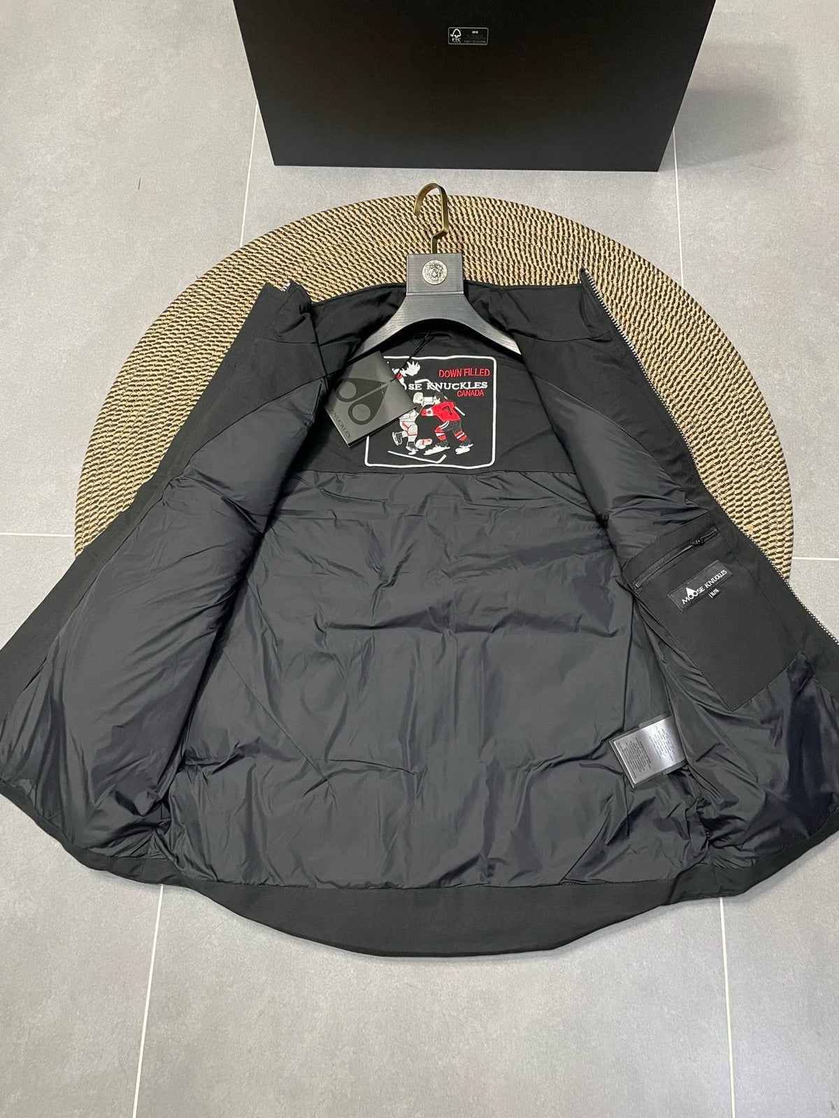 Black Nylon Logo Gilet - Men's