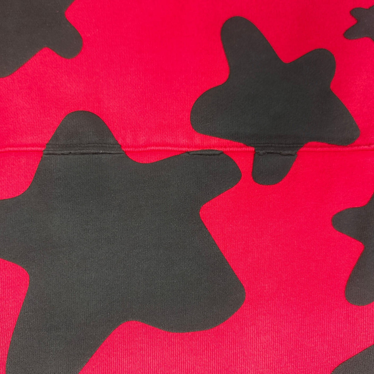 Red Cotton Star Print Pullover - Men's