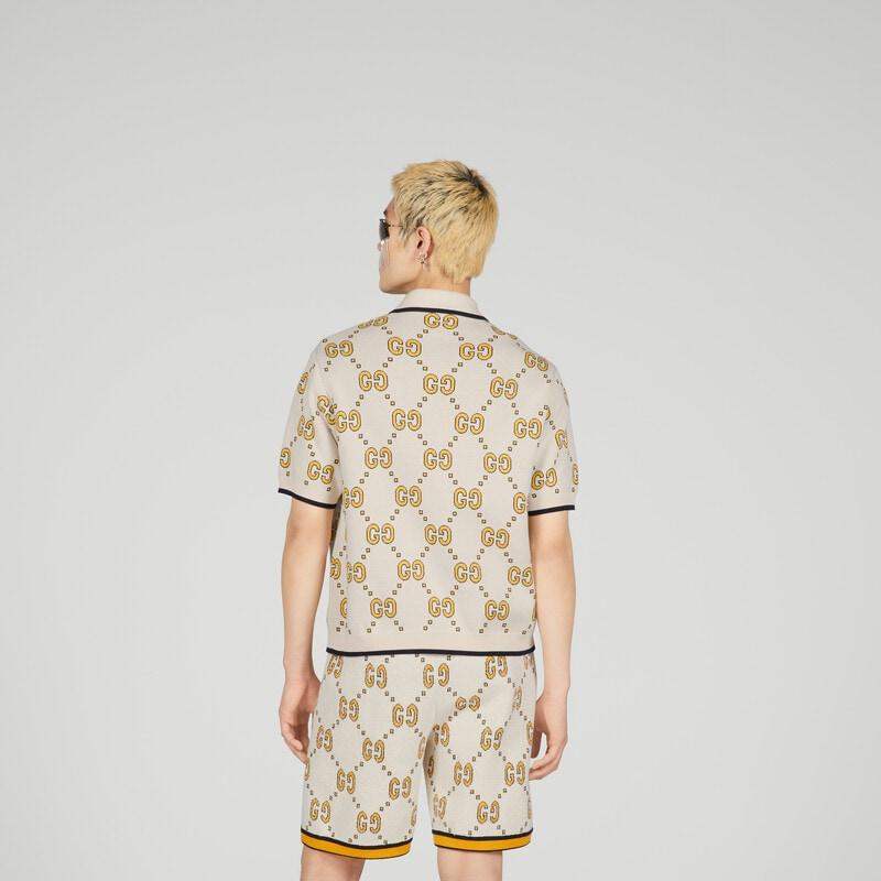 GG cotton bowling shirt – inspired by the original rhombi pattern, an allover GG motif defines this – LUX VERSE Luxury Designer Fashion Outlet