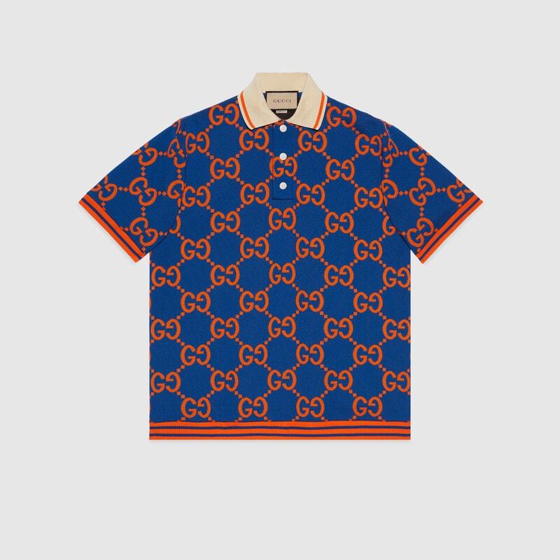 GG cotton jacquard polo T-shirt – season after season, the House develops new designs, always drawing attention to the – LUX VERSE Luxury Designer Fashion Outlet