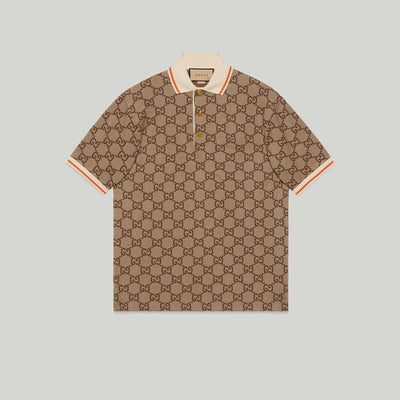 GG cotton silk polo shirt - Lux Studios