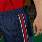 GG jacquard nylon swim shorts – these jacquard nylon have a GG pattern and grosgrain Web stripe – LUX VERSE Luxury Designer Fashion Outlet