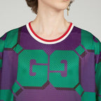 GG print mesh T-shirt – sportswear is crafted with metallic and evening fabrics, producing a series of – LUX VERSE Luxury Designer Fashion Outlet