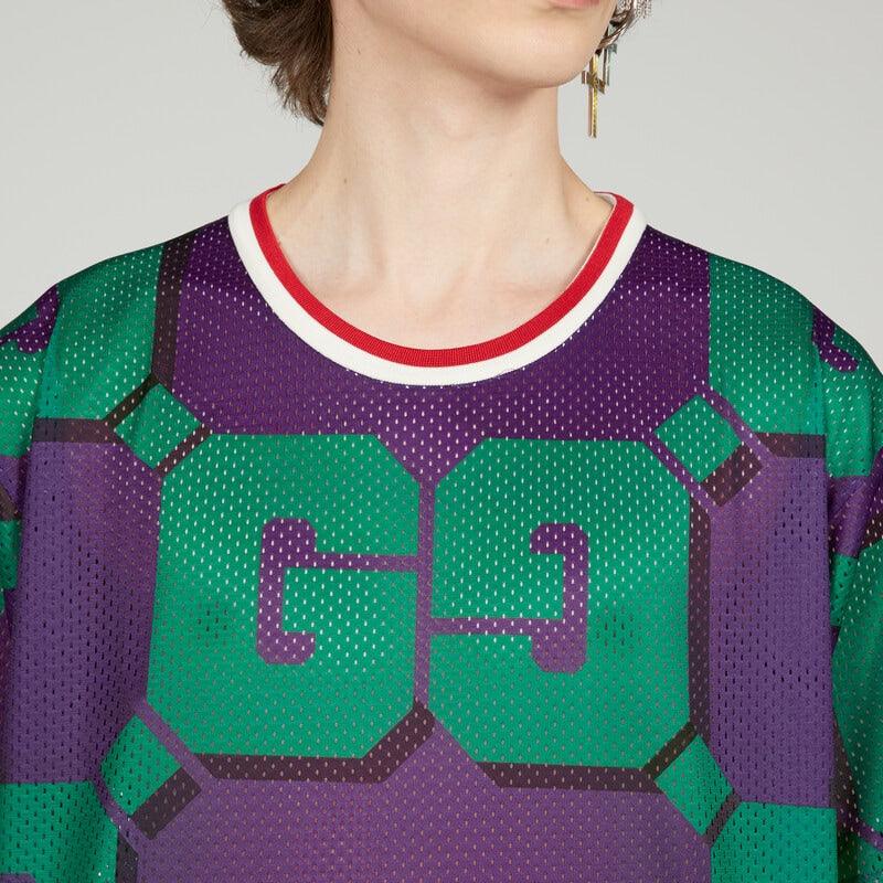 GG print mesh T-shirt – sportswear is crafted with metallic and evening fabrics, producing a series of – LUX VERSE Luxury Designer Fashion Outlet
