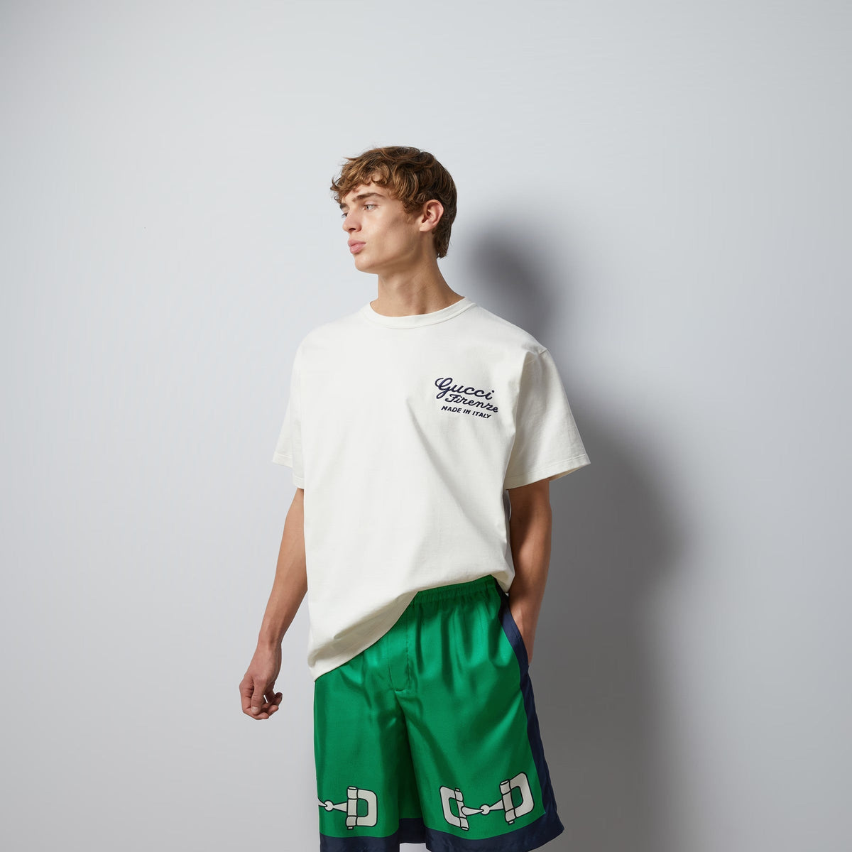 Cotton Jersey T-shirt with Embroidery – here the lightweight material comes to the fore with a Firenze' embroidered detail – LUX VERSE Luxury Designer Fashion Outlet