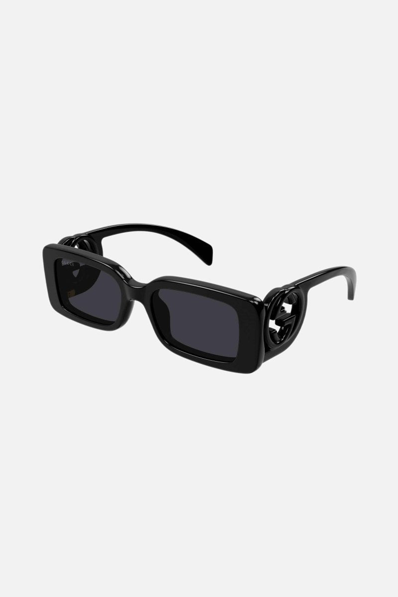 Black bold rectangular sunglasses GG1325S – narrow rectangular shape – LUX VERSE Luxury Designer Fashion Outlet