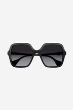 Black square sunglasses – iconic GG mini running logo on both straight temples – LUX VERSE Luxury Designer Fashion Outlet