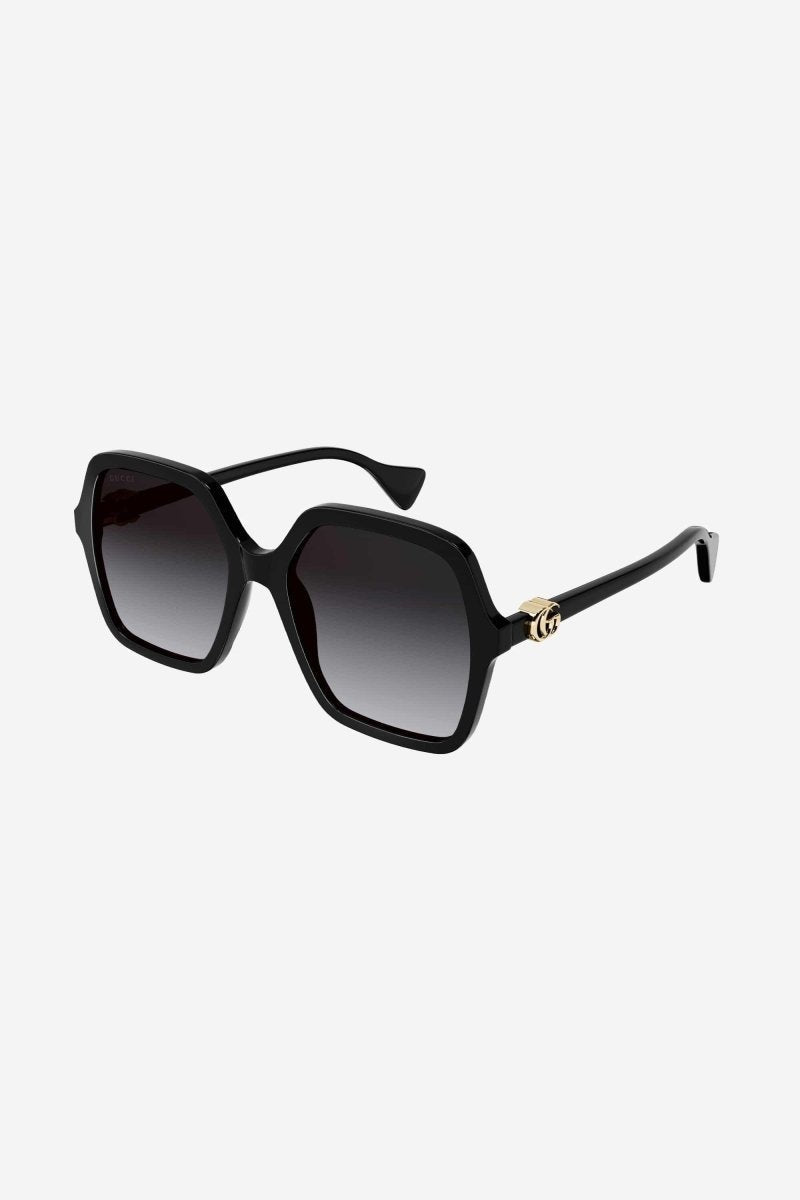 Black square sunglasses – super feminine and easy-to-wear square shape in full acetate – LUX VERSE Luxury Designer Fashion Outlet