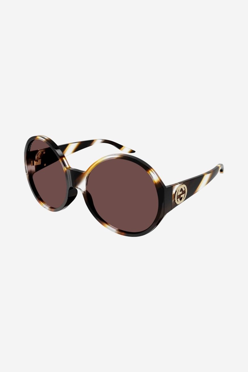 Bold round shape – Interlocking logo on temples – LUX VERSE Luxury Designer Fashion Outlet