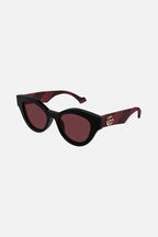 Cat eye burgundy sunglasses – pared-back simplicity characterizes the essential shapes, lines and colours of this – LUX VERSE Luxury Designer Fashion Outlet