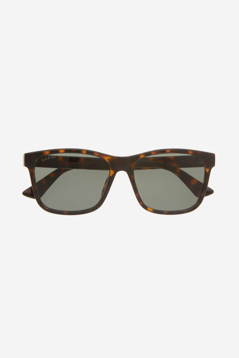 Classic rectangular men sunglasses – classic style featuring iconic red and blue on temple with a logo – LUX VERSE Luxury Designer Fashion Outlet