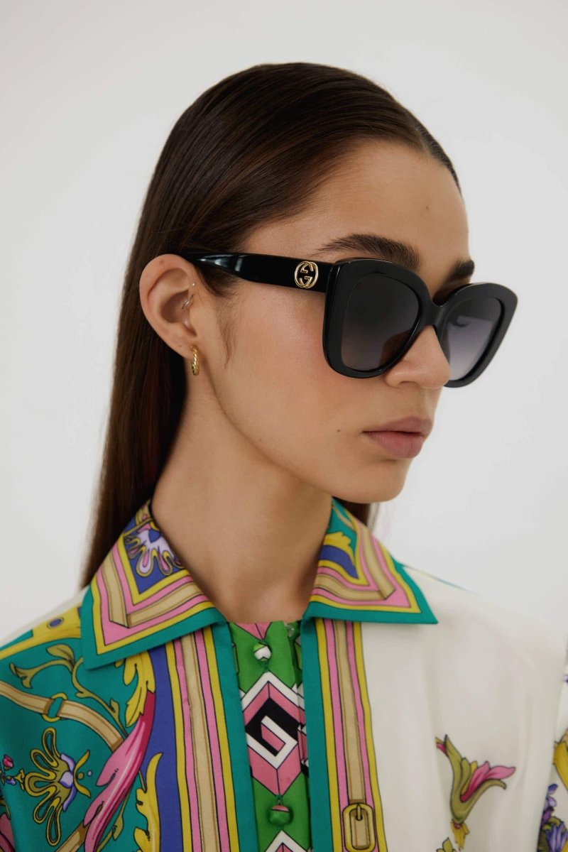 Femenine Cat-eye sunglasses – the sunglasses feature a prominent GG interlocking logo on the temple – LUX VERSE Luxury Designer Fashion Outlet