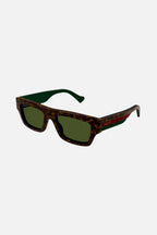 Flat top havana sunglasses with web temple – flat top square shape – LUX VERSE Luxury Designer Fashion Outlet