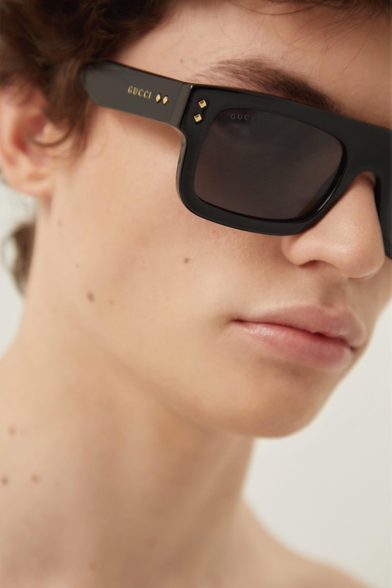 Flat top rectangular sunglasses – there’s a golden light; Marcello, an aspiring novelist is taking a stroll and out – LUX VERSE Luxury Designer Fashion Outlet