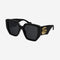Gucci GG0956S oversized black sunglasses with maxi logo