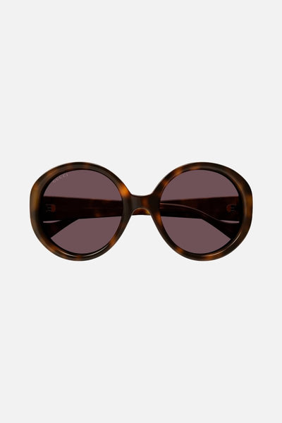 Gucci GG1256s oversized round havana GG sunglasses - Lux Studios