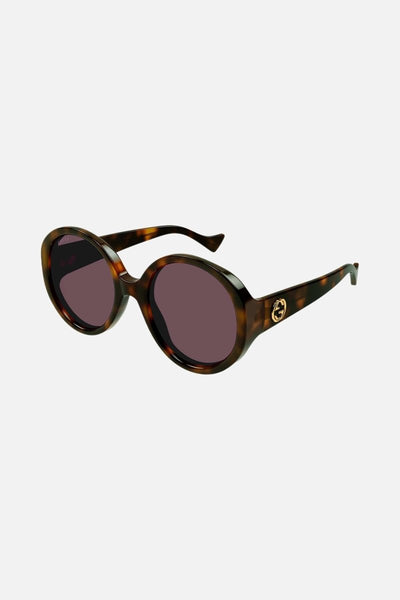 Gucci GG1256s oversized round havana GG sunglasses - Lux Studios