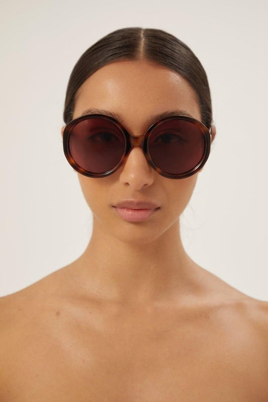 Gucci GG1256s oversized round havana GG sunglasses - Lux Studios