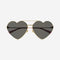 Gucci GG1283s metal heart shape sunglasses with green lenses