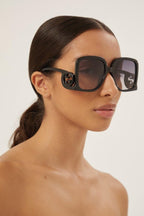GG1326S black butterfly shape sunglasses – pop and playful color palette – LUX VERSE Luxury Designer Fashion Outlet