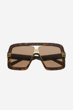 Havana bold 80s inspired sunglasses – the bold spirit of the 80's inspired this masculine style conceived for a man – LUX VERSE Luxury Designer Fashion Outlet