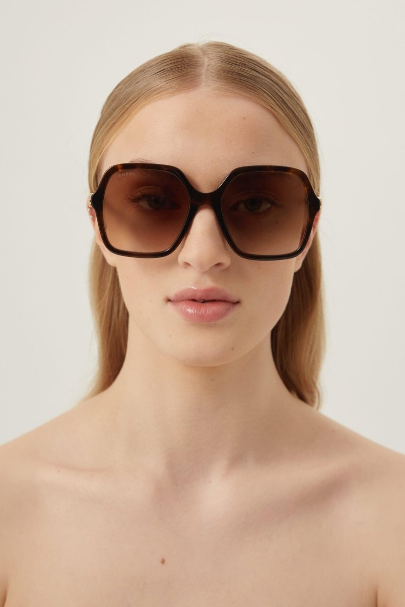 Havana square shape sunglasses – super feminine and easy-to-wear square shape in full acetate – LUX VERSE Luxury Designer Fashion Outlet