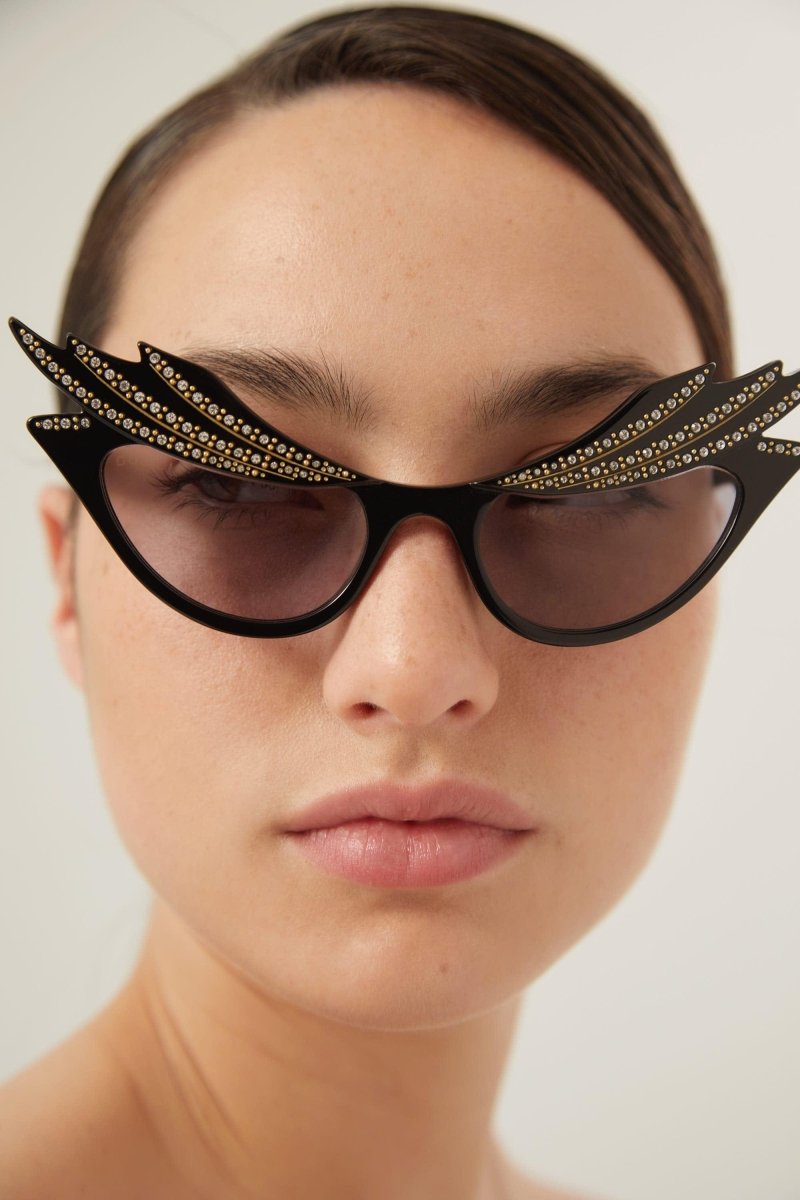 Hollywood collection sunglasses with Swarovski – the style features iconic Svarowski stars round the front and little strass – LUX VERSE Luxury Designer Fashion Outlet