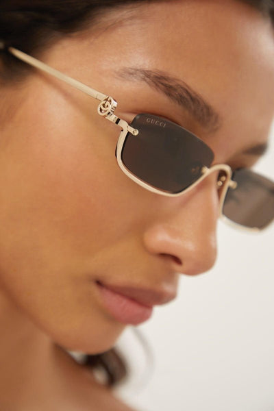Gucci micro metal sunglasses - Lux Studios