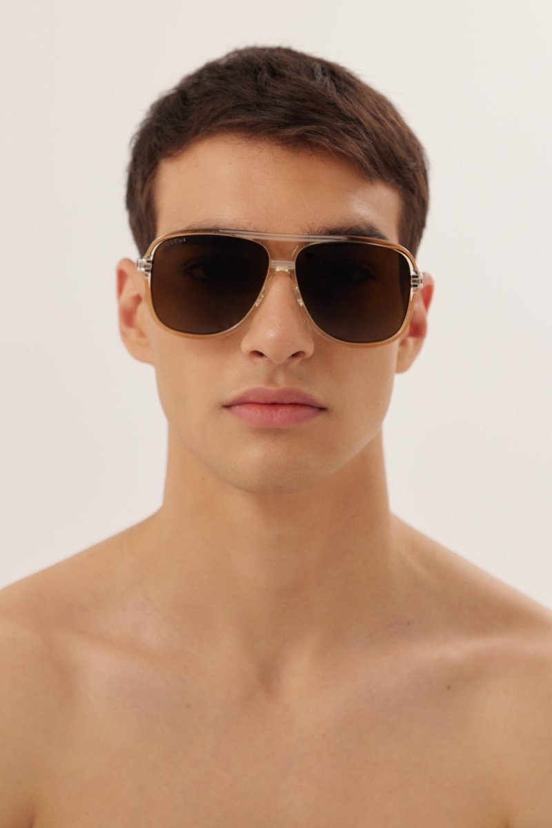 Oversize caravan shape sunglasses – the opposite of less is more, a fusion of iconic details – LUX VERSE Luxury Designer Fashion Outlet