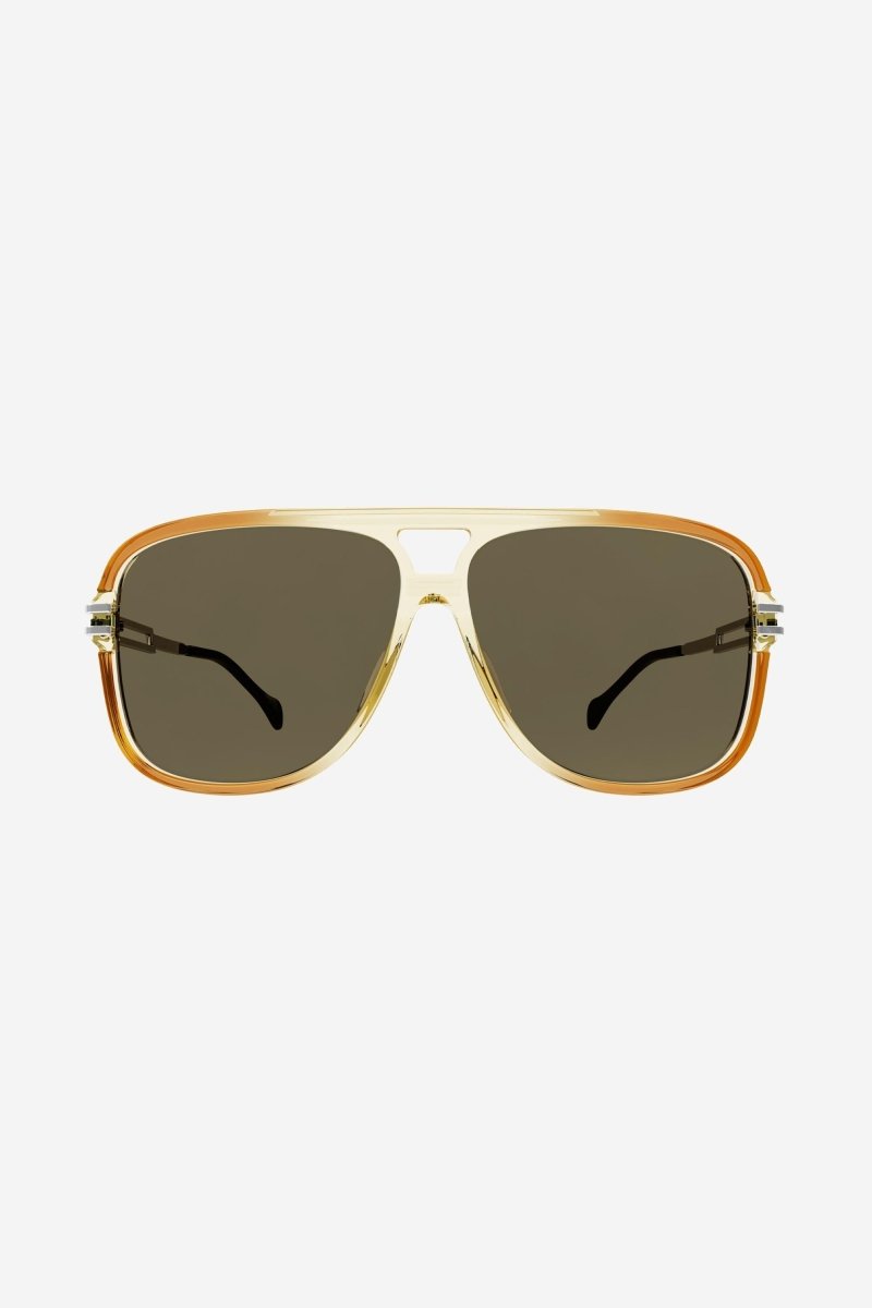 Oversize caravan shape sunglasses – the oversize nerdy caravan shape is similar to old-fashioned reading glasses, – LUX VERSE Luxury Designer Fashion Outlet