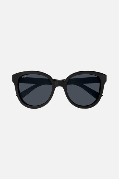 Gucci oversize cat eye round black sunglasses - Lux Studios