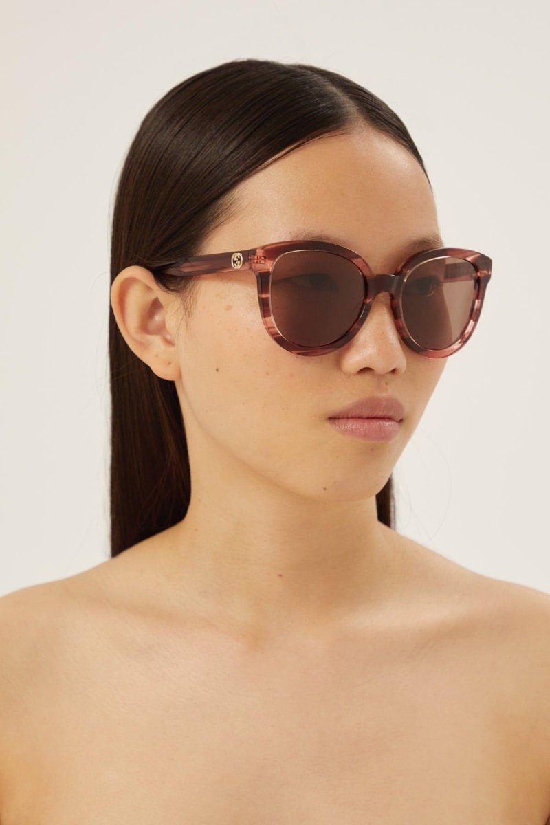 Oversize cat eye round pink sunglasses – oversize squared shape – LUX VERSE Luxury Designer Fashion Outlet