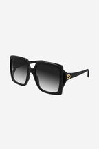 Oversized black squared sunglasses – the ultra- feminine oversize squared shape in black plastic features thin – LUX VERSE Luxury Designer Fashion Outlet