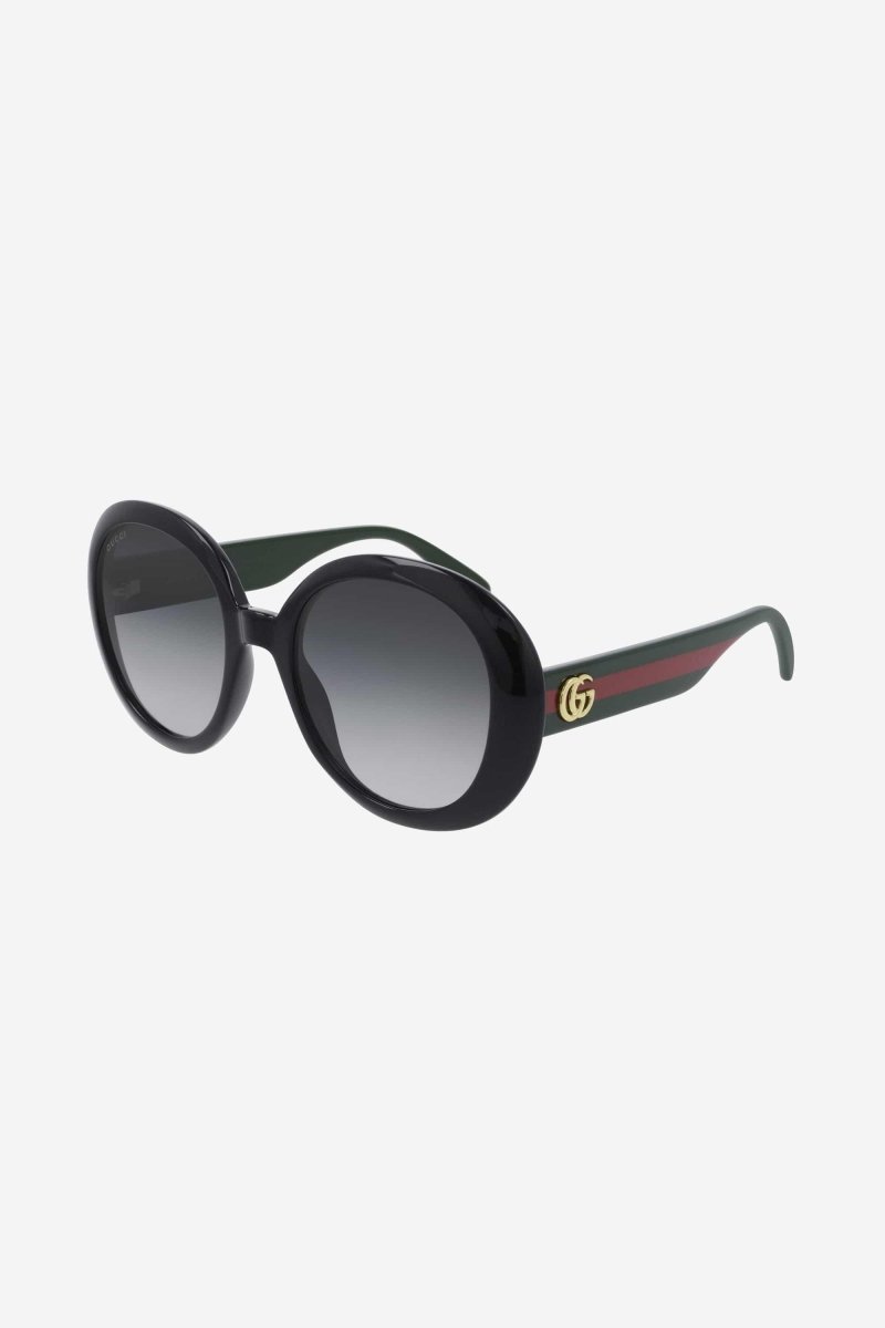 Oversized sunglasses with web temple – round oversized sunglass for or diva-like look featuring interlocking – LUX VERSE Luxury Designer Fashion Outlet