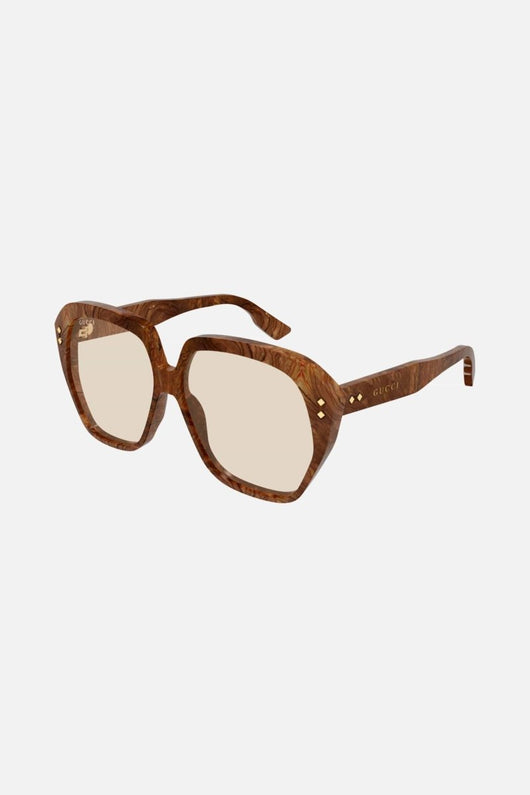 Gucci oversized vintage look acetate sunglasses - Lux Studios