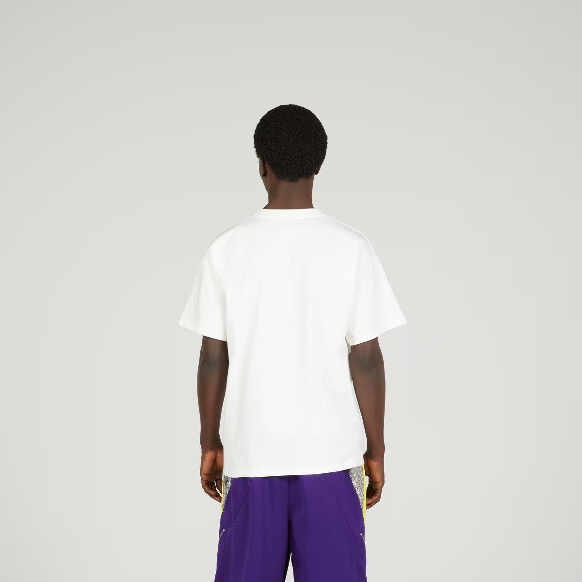 Print cotton T-shirt – the motif defines this T-shirt crafted from cotton jersey – LUX VERSE Luxury Designer Fashion Outlet