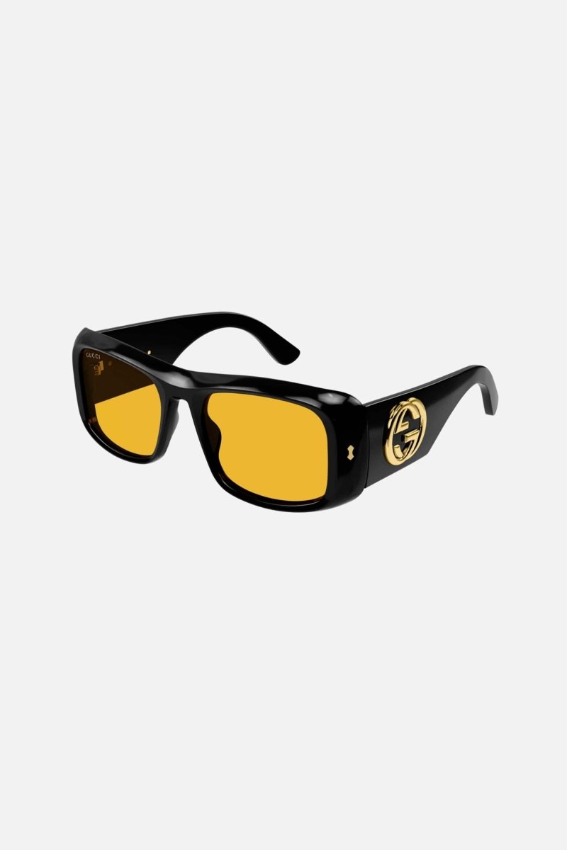 Rectangular black and yellow sunglasses – rectangular black and yellow sunglasses featuring GG logo – LUX VERSE Luxury Designer Fashion Outlet