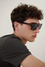 Rectangular havana decor sunglasses – the inspiration comes from iconic models that combine classic havana and flora – LUX VERSE Luxury Designer Fashion Outlet