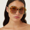 Gucci round oversize havana sunglasses