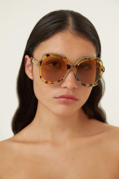 Gucci round oversize havana sunglasses - Lux Studios