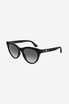Soft cat-eye femenine black sunglasses – Collection Iconic soft cat-eye shape interpreted in a easy to wear and elegant – LUX VERSE Luxury Designer Fashion Outlet
