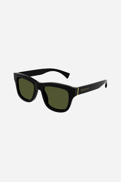 Gucci soft squared black and green sunglasses - Lux Studios