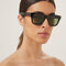 Gucci soft squared black and green sunglasses