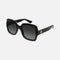 Gucci squared black thin acetate sunglasses